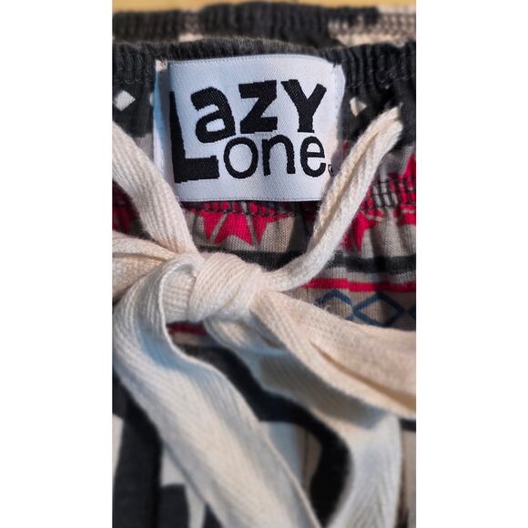 LAZY ONE‎ Mens Moose Pajama Bottoms Sz M Red Gray - Picture 6 of 7